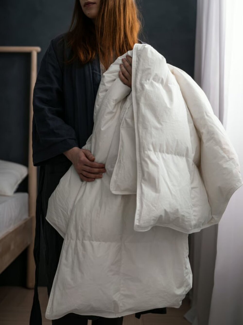 IKEA FJÄLLARNIKA Feather Down Duvet Insert Full/Queen - Excellent Condition